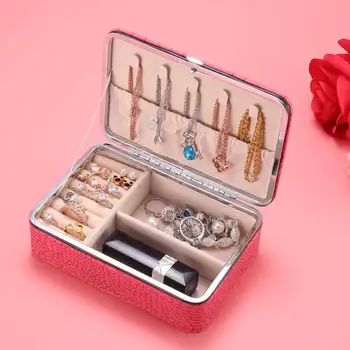 

candy color fashion women luxury jewelry box mini style leather Jewelry Storage Case for Home Travel girl gift 200807-08