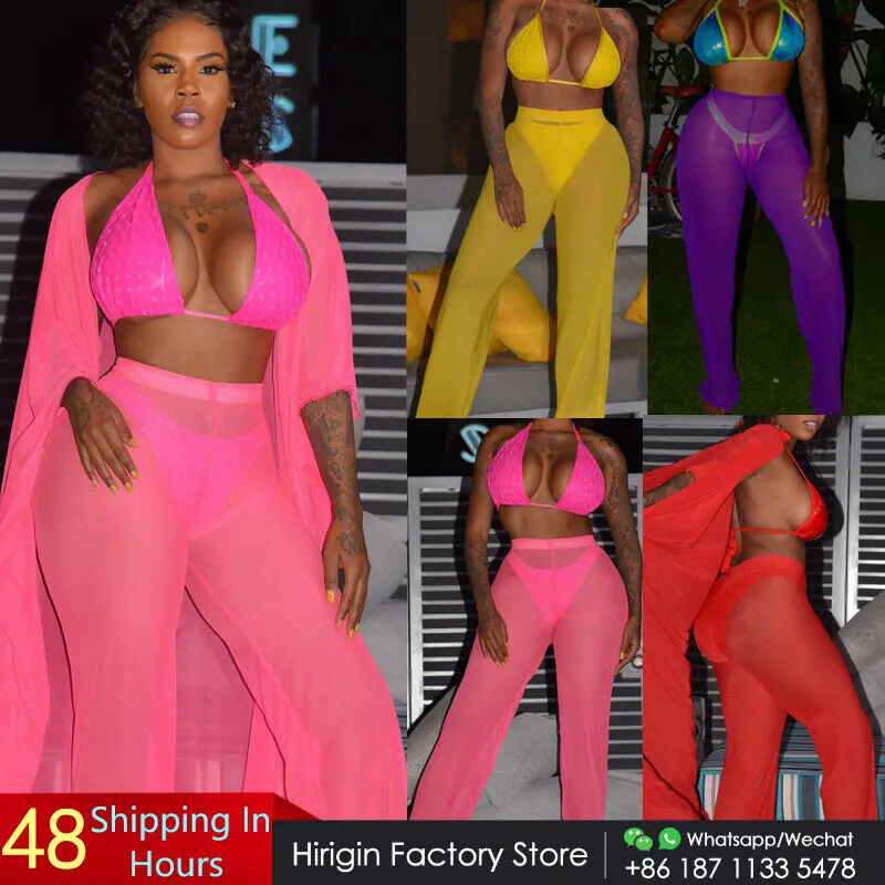 plus size mesh cover up pants