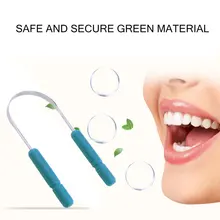 Здоровое средство для чистки языка из нержавеющей стали с силиконовой ручкой скребок для языка гигиена полости рта щетка для чистки полости рта гибкий уход за полостью рта