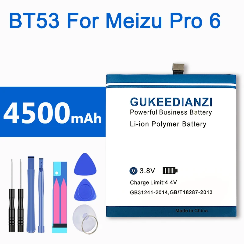 GUKEEDIANZI класс A BT53 4500 мАч батарея для Meizu Meizy Pro6 Pro 6 мобильный телефон Замена литий-ионная батарея