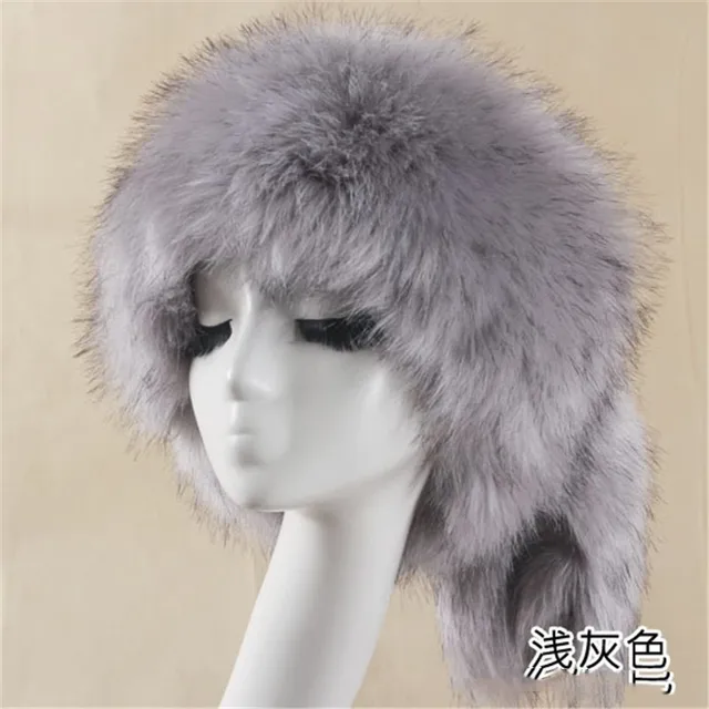 Women Faux Fur Russian Hat Fur Tail Hat 