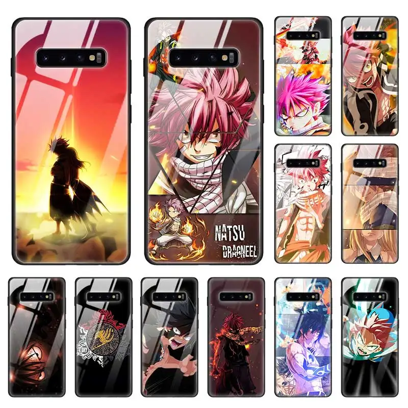 

FAIRY TAIL Case for Samsung Galaxy A50 A30 S10 e S9 S8 Note 10 Plus 5G 9 Tempered Glass + Black Soft Anime A70 Phone Coque Tampa