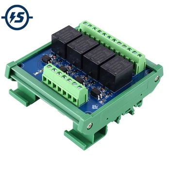 

Relay Module High/Low Level Trigger Optocoupler Isolator 4Bit PLC Signal Converter with Rail DC 12V 4-Channel