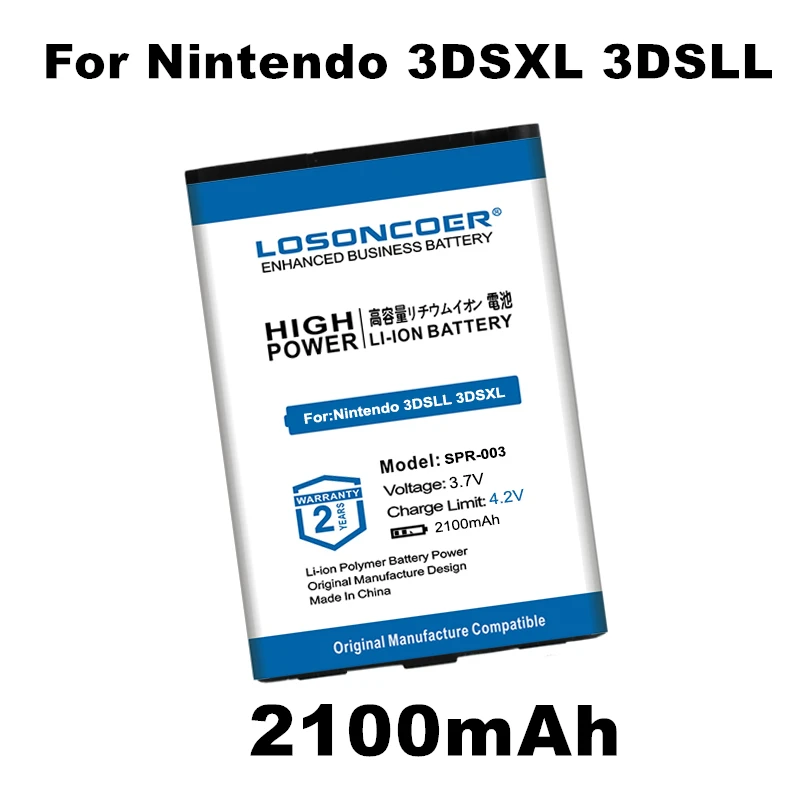 

LOSONCOER 0 Cycle 100% New 2100mAh SPR-003 Battery for Nintendo 3DSLL, DS XL 2015, NEW SPR-001 SPR-A-BPAA-CO in stock