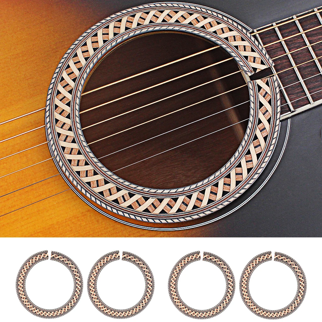 4 шт. классическая гитара Soundhole кольцо самоклеящаяся наклейка 93 мм