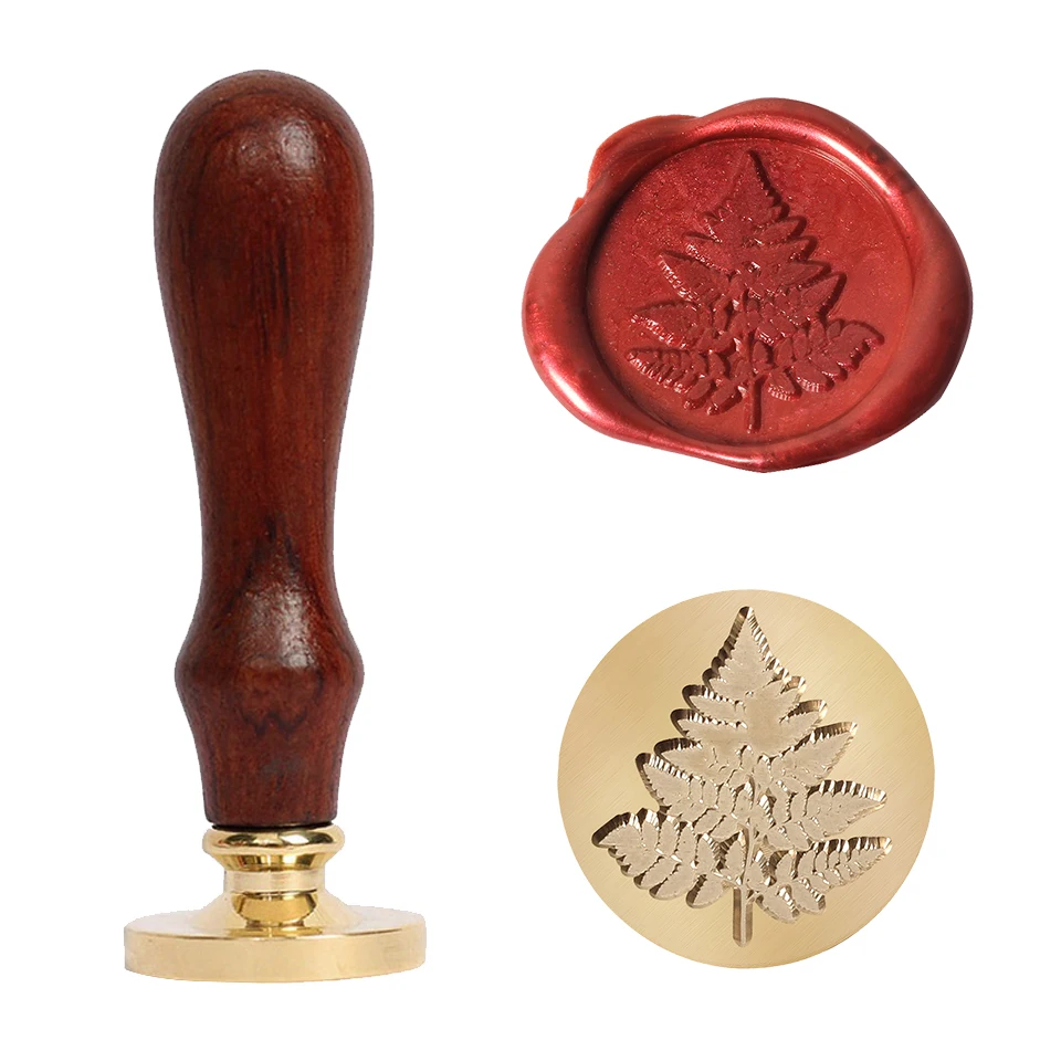 Tree Pattern Wax Seal Stamps Retro Happy Birthday Antique Wooden Sealing Scrapbooking Sollos stempel Craft Wedding Decorative