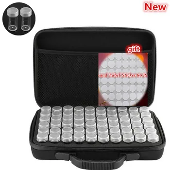 

30/60 Bottles Diamond Painting Box Tool Container Storage Box Carry Case Holder Hand Bag Zipper Diamond Embroidery Storage Bag