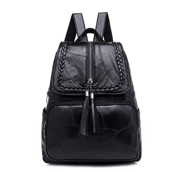 

Retro Backpack PU Leather vintage Casual Vintage Backpack Student Bag Fashion mochila Tide Travel Bag