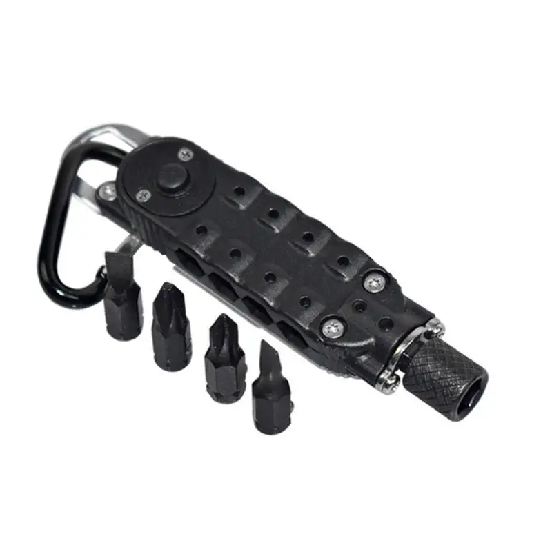 

Outdoor Multi-function Tool Carabiner Mini Portable Screwdriver Adjustable EDC Keychain Screwdriver Bottle Opener