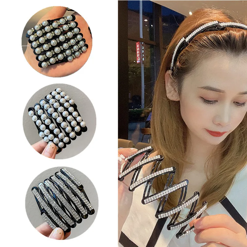 

5 Styles Magic Convenient Tool Braid Multilayer Plastic Hairpin Brides Wedding Hairstyle Makeup Accessories Sweet Woman Gilrs