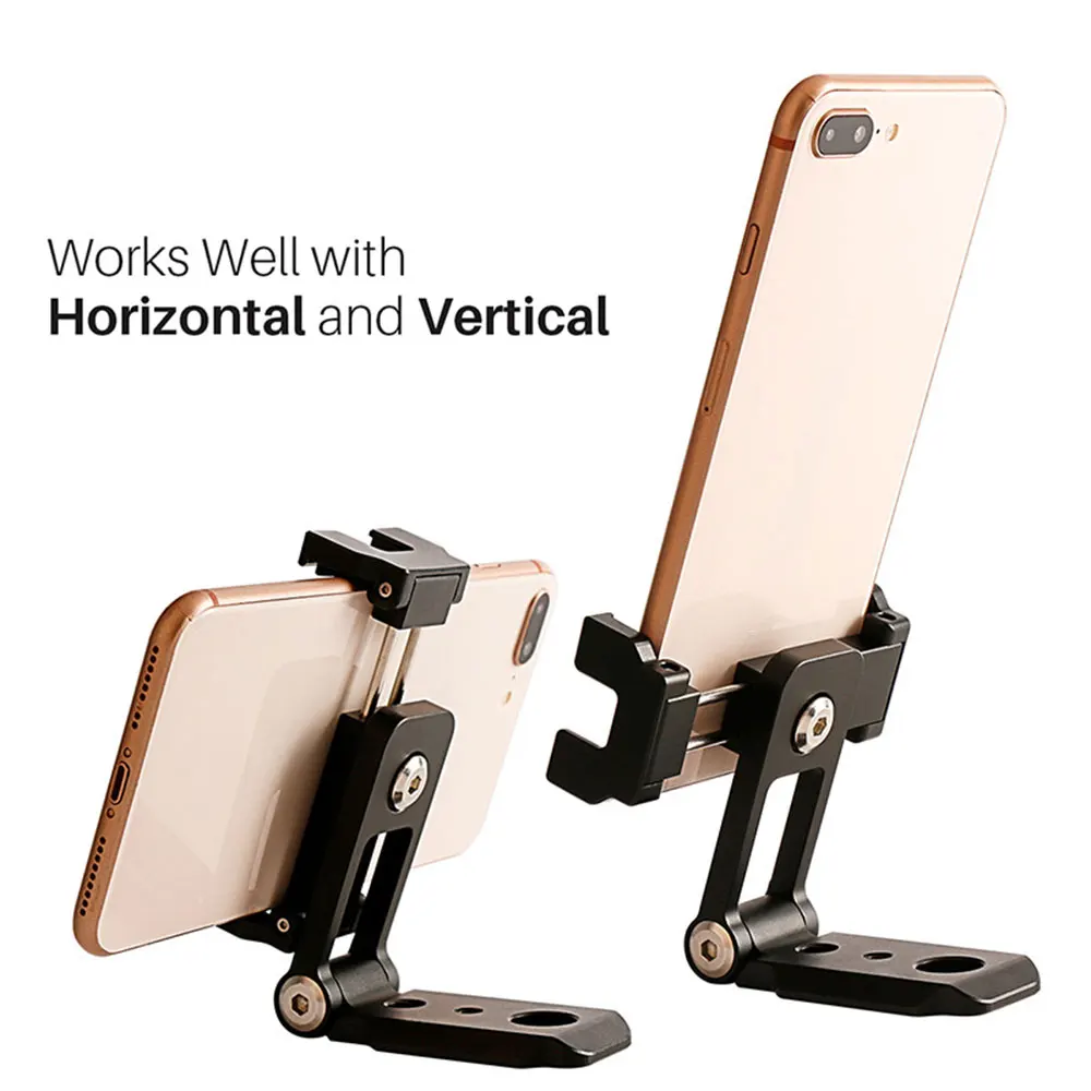  Ulanzi ST-05 Foldable Tripod Mount Adapter Phone Clipper Holder Vertical 360°Tripod Stand Quick Rel