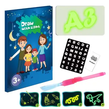 

A3 LED Luminous Drawing Board Graffiti Doodle Drawing Tablet Magic Draw With Light-Fun Fluorescent Pen Educational Toys
