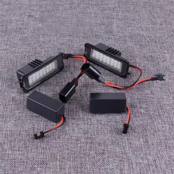 

CITALL 2pcs LED 12V Number License Plate Lights Lamps Fit For VW Golf 4 5 6 7 Eos Lupo Beetle Passat Polo