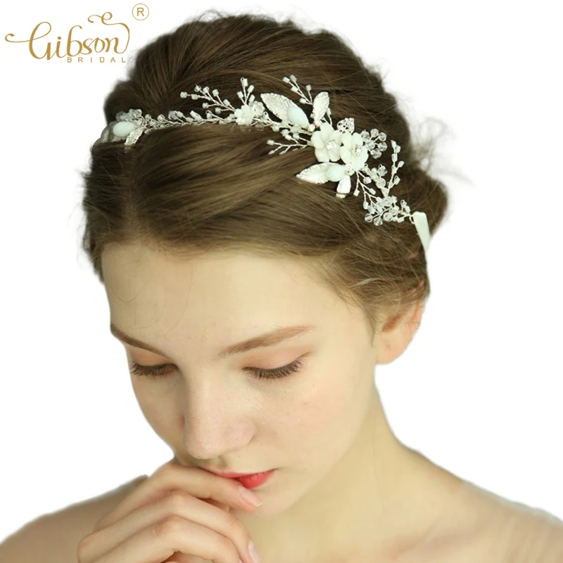 

Wedding Hair Band Headpiece Crystal Floral Hair Vine For Bridal Accessories Jewelry Women Style Decoration