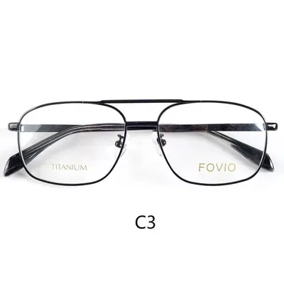 Классические прямоугольные очки титановая оправа для очков для мужчин и женщин золото/серебро/черный/серый - Цвет оправы: C3