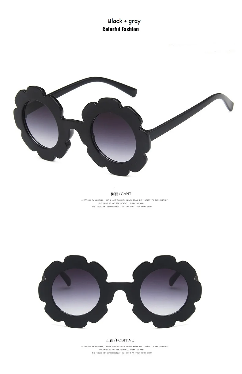 Винтажные очки детские солнцезащитные очки Круглые Цветочные Gafas детские спортивные солнцезащитные очки UV400 для девочек и мальчиков