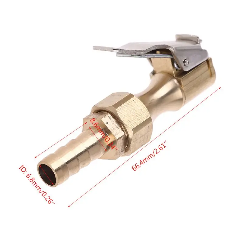4 Pezzi Valvola Air Chuck In Ottone – 8 Mm, Filetto 1/4 NPT, Per Gonfiaggio Pneumatici Auto, Bici E Camion