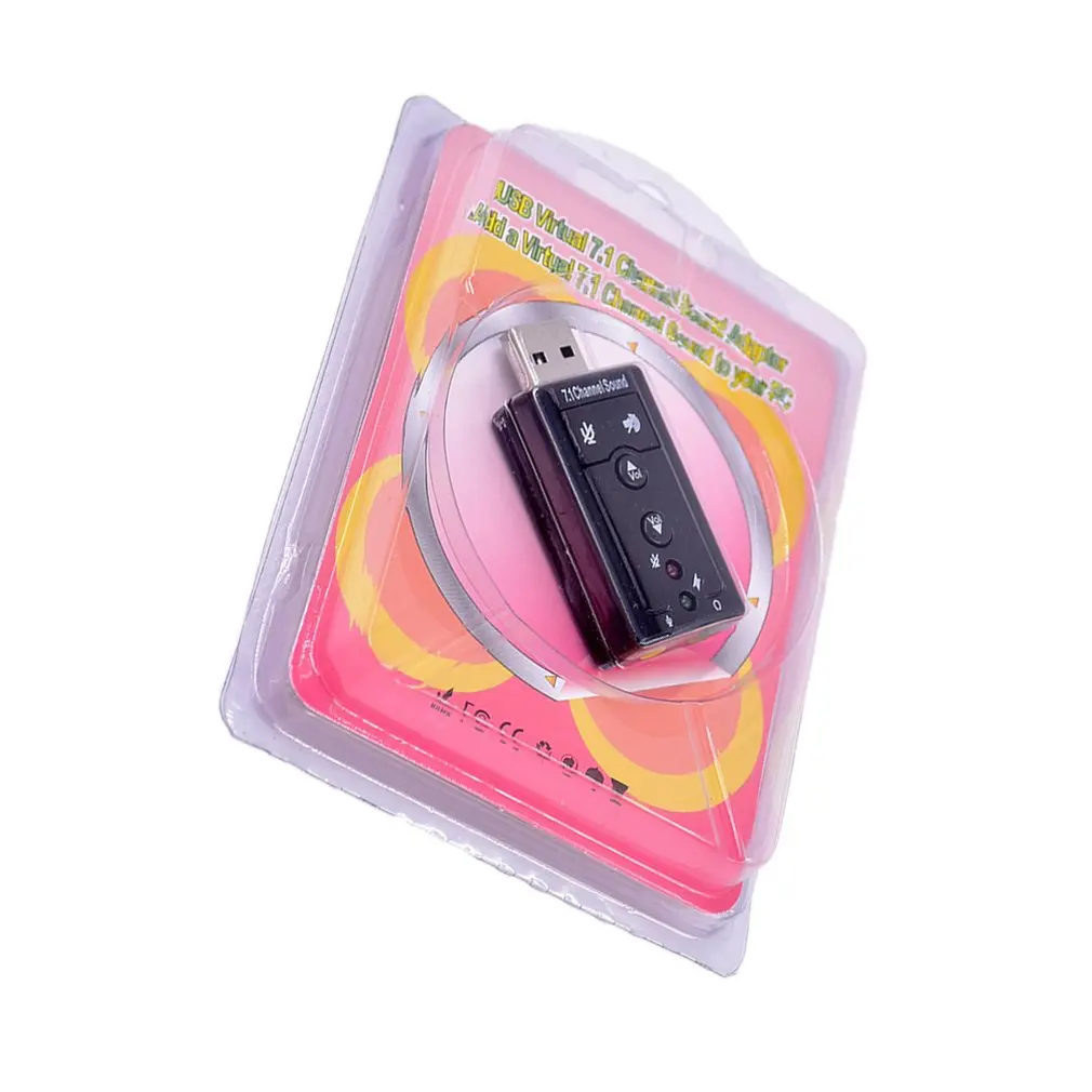 7.1 External USB Sound Card USB to Jack 3.5mm Headphone Audio Adapter Micphone Sound Card For Mac Win Compter Android Linux