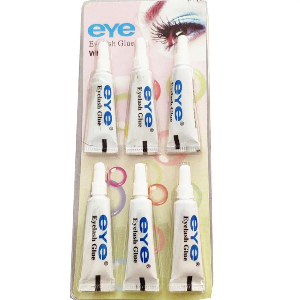 Pegamento para pestañas postizas, 6 uds., práctico, resistente al agua
