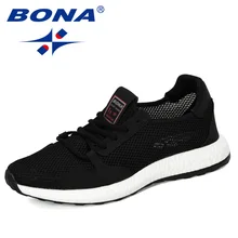 BONA/ г. Новые дизайнерские осенние мужские ботинки с сеткой уличные дышащие Кеды легкие мужские футболки Мужская модная повседневная обувь