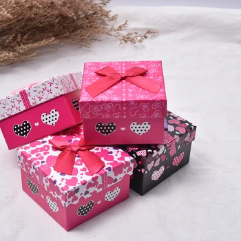

12PCS Assorted Jewelry Gifts Boxes Cardboard Boxes With Satin Bowknot
