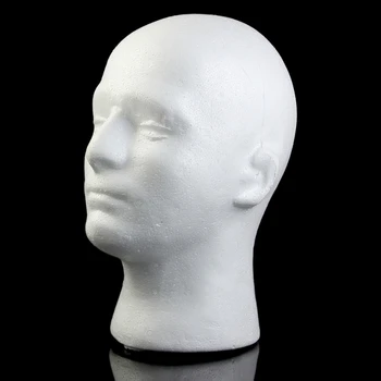 

Styrofoam Foam Male Mannequin Manikin Head Model Wig Glasses Hat Display Stand