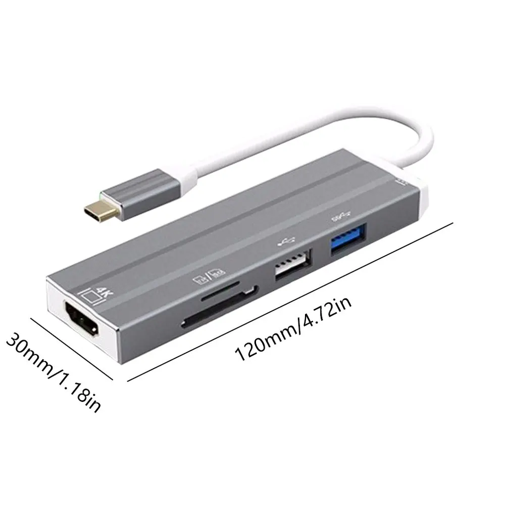 Практичный тип-c USB C к 4K HDMI USB 3,0 2,0 SD TF кард-ридер PD концентратор адаптер для Macbook высокая производительность