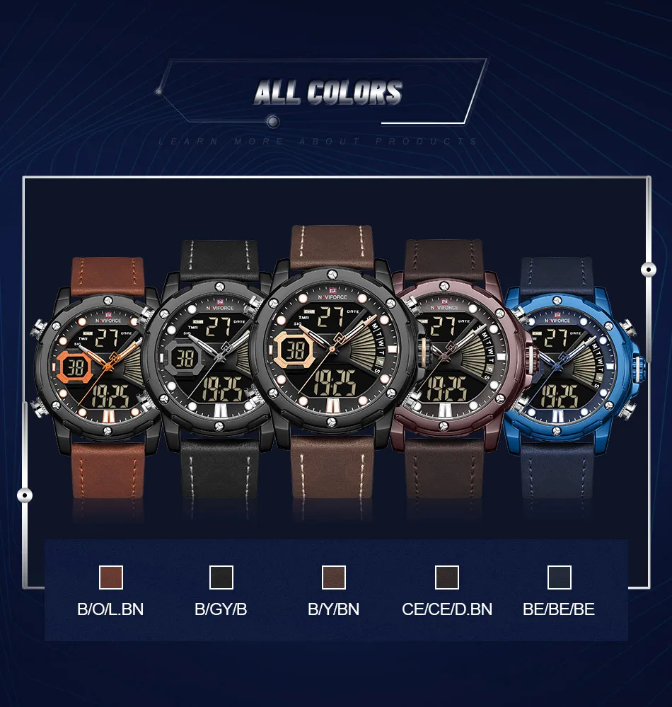 NAVIFORCE Orologio Uomo Cronografo NF9172 – Quadrante Blu, Cinturino In Acciaio, Impermeabile 3ATM