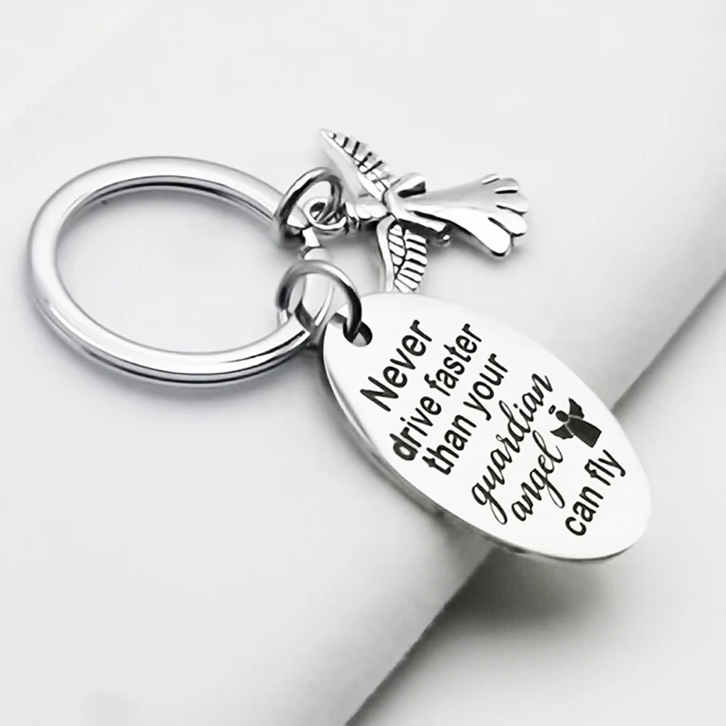 Portachiavi commemorativo del papà, Pesca con l'angelo, Regalo di perdita di papà, In memoria di papà Portachiavi, Gancio portachiavi, Ala d'angelo, Regalo di simpatia, Regalo RIP - Italia