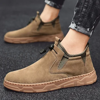 

Men Casual Shoes Breathable Sneakers Fashion Comfortable Flat Handmade Retro Leisure Loafers Shoes Men Shoes big size 48