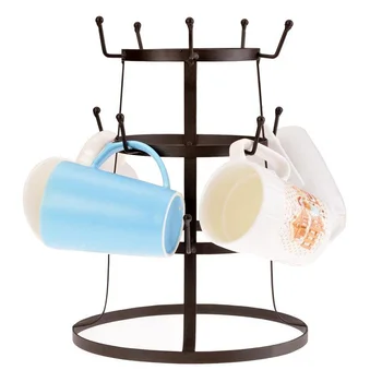 

Metal Hanging Cup Holder Coffee Cup Storage Rack Wine Glass Drinking Glass Suspension Gadget Coffee Dispensing Tower Stand
