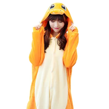 

Adults Kigurumi Charmander Dinosaur Pajamas Sleepwear Pyjama Animal Suit Cosplay Women Winter Garment Cute Animal Winter Costume