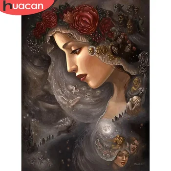 

HUACAN DIY Diamond Painting Religion Full Drill Diamond Embroidery Woman Handmade Sale Home Decoration