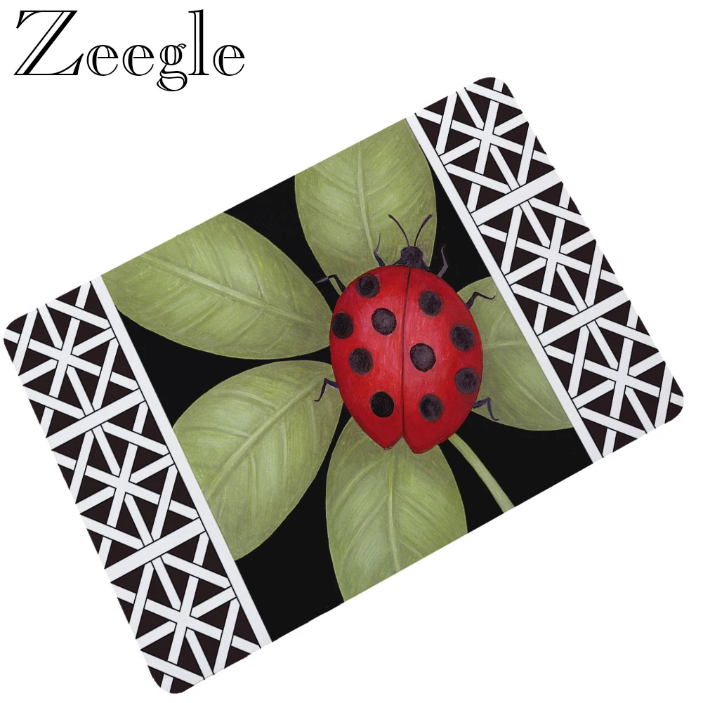 Zeegle Rubber Rug Non-slip Doormat Kitchen Mats Living Room Bathroom Carpet Outdoor Front Door Mats Foot Rug
