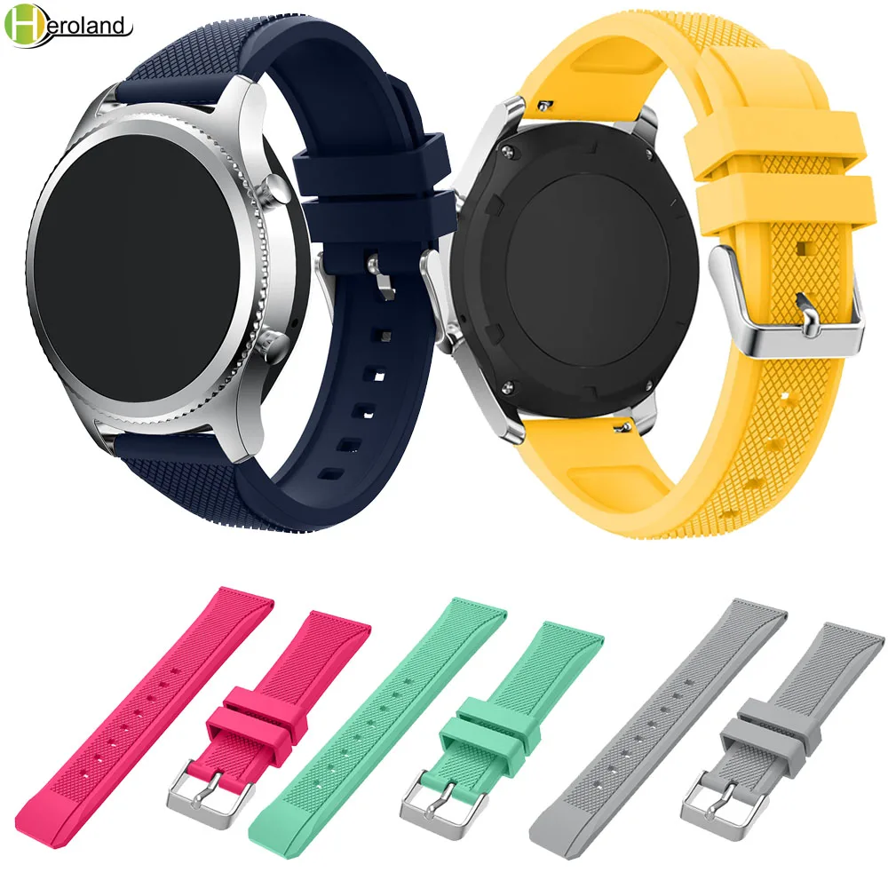 22MM silicone watch band for Huawei Watch GT 2 sport replacement WatchBands For samsung gear s3 Galaxy 46mm strap | Наручные часы