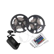 5 м 10 м водонепроницаемый 2835SMD светодиодный гибкий неоновый светодиодный Канатный свет лента RGB теплый 12 В DC один комплект с контроллер для адаптера