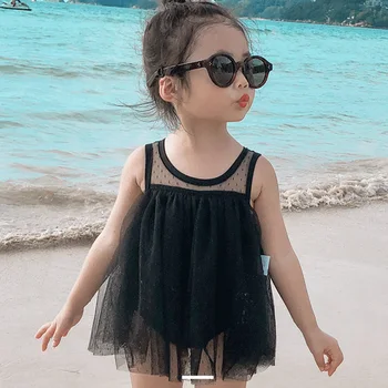 

children swimwear for girls one piece children swimsuits girls swimsuit kids bathing suit 1-6years black dress