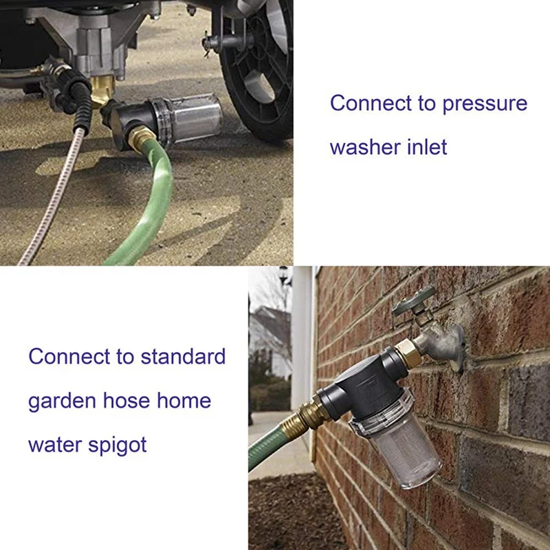 Garden Hose Filter For Pressure Washer Water Inlet, Sediment Inline