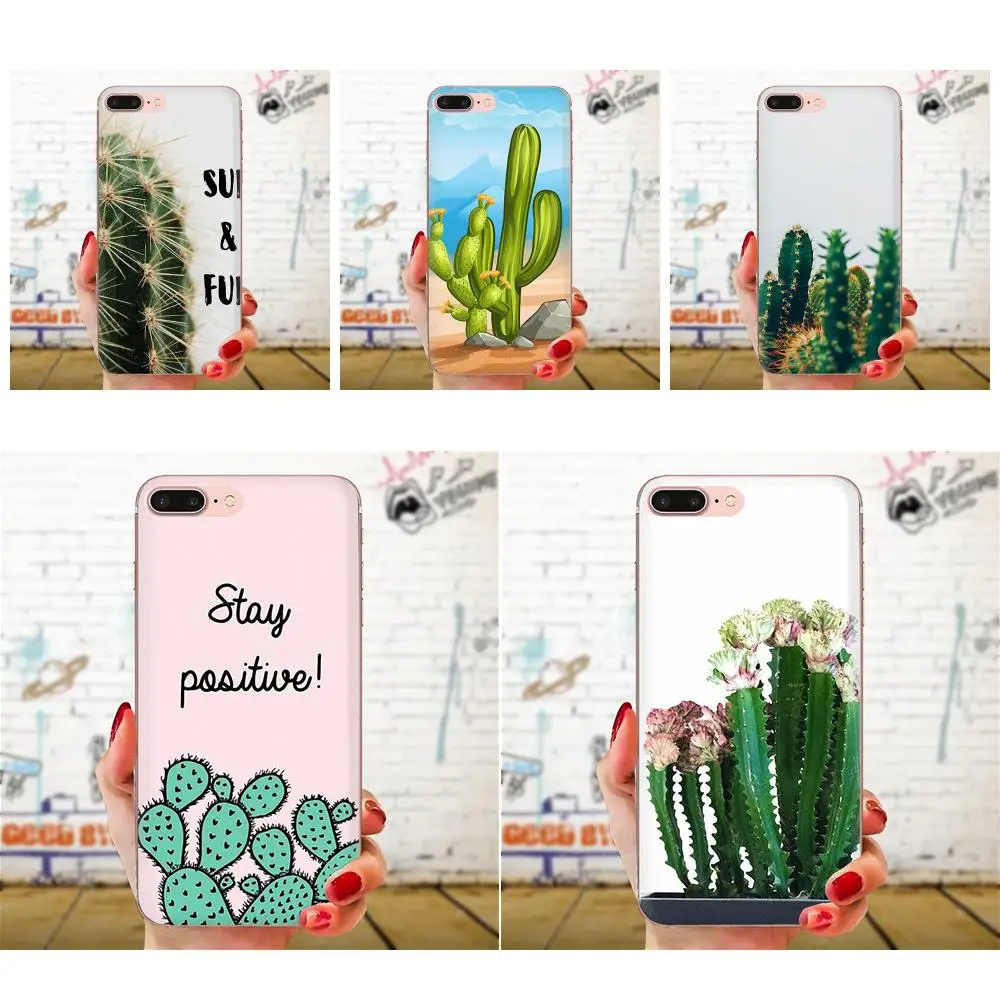 Для Huawei NOVA 2 V20 Y3II Y5 Y5II Y6 Y6II Y7 Y9 G8 G9 GR3 GR5 GX8 Prime 2018 2019 мягкие чехлы с рисунком кактуса