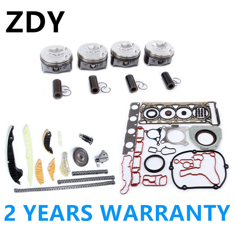 06H107065AM 06H109467AE OEM EA888 2,0 T Поршень двигателя Pin23mm руководство натяжителя цепи Набор уплотнений для VW Jetta Audi A4 Q5 Skoda - Color: 1Set