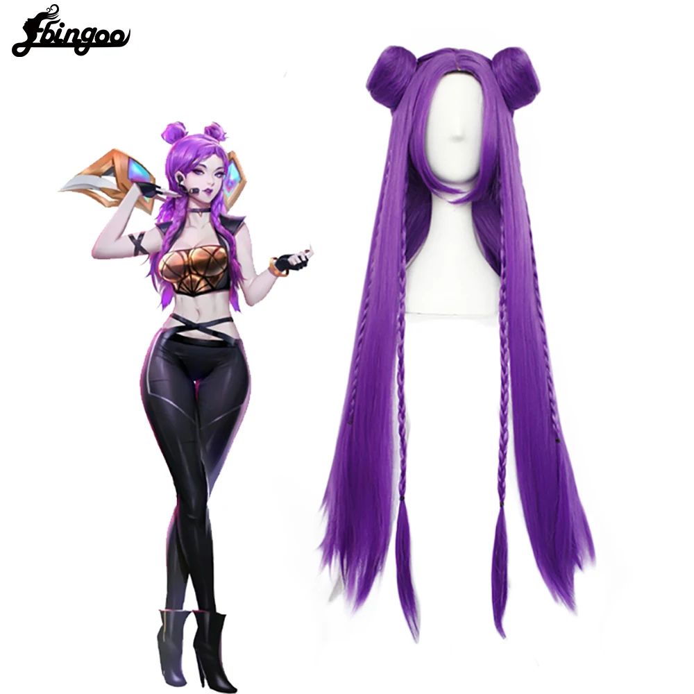 Ebingoo LOL KDA Синтетический Косплей парик персонажа игры Ahri Akali Kaisa Evelynn длинный