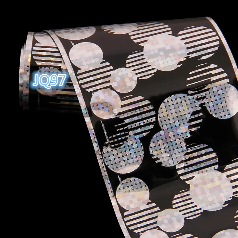 

4*100cm/pc Nail Art Foil Stickers Geometric block Dot Beauiful Flowers Transfer Gorgeous DIY Manicure Nail Art Decorations