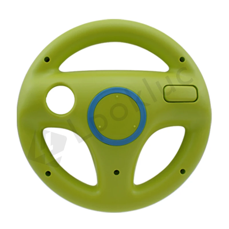 WII111-green 1 шт. Mulit-colors Mario Kart Racing Wheel Games руль для пульта дистанционного управления wii - Цвет: WII111-green