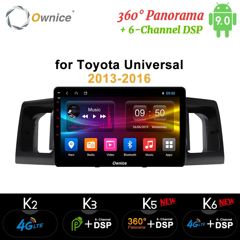 Ownice K1 K2 K3 Восьмиядерный 32 Гб ПЗУ android 9 0 для toyota универсальный 2007-автомобильный