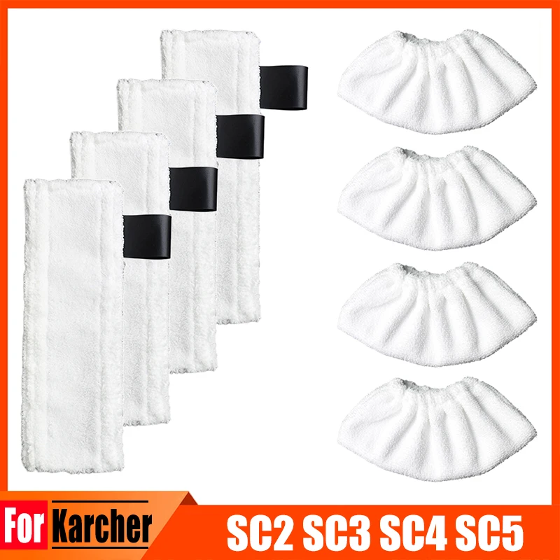 For Karcher SC2 SC3 SC4 SC5 Steam Mop Floor Cleaner Steam Pad Cloth Cover White 