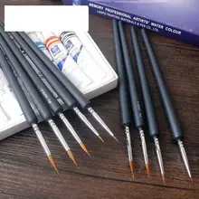 3 шт. кисть для масляной краски дерево Handel волки волосы разного размера крюк линия ручка для акварели гуашь акриловые краски ing художественные инструменты