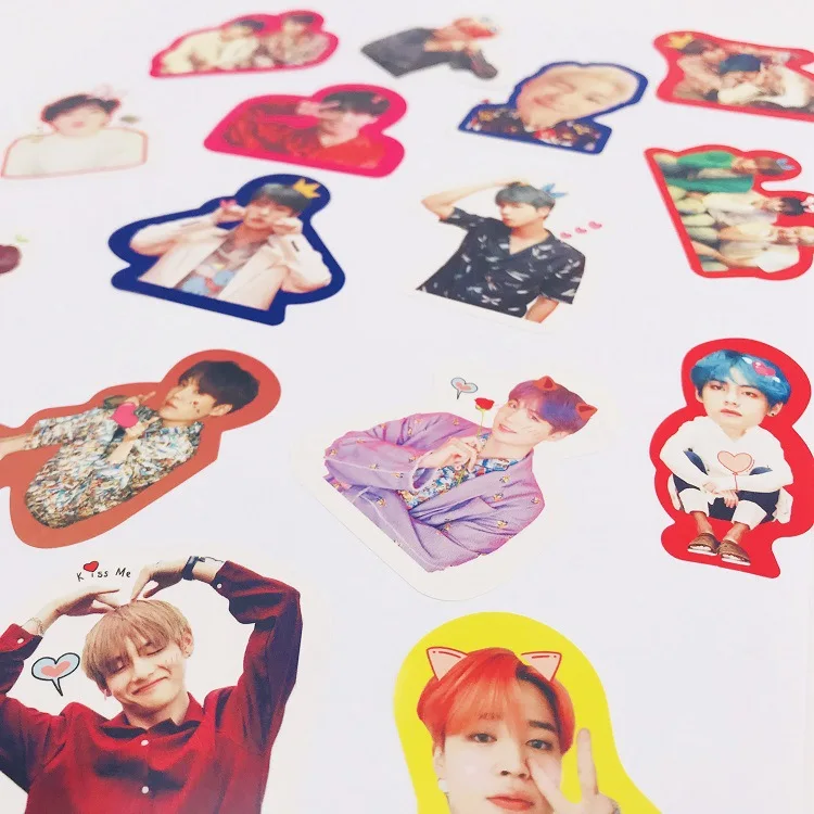 Маленькие наклейки kpop v jungkook jimin rm suga jh jin