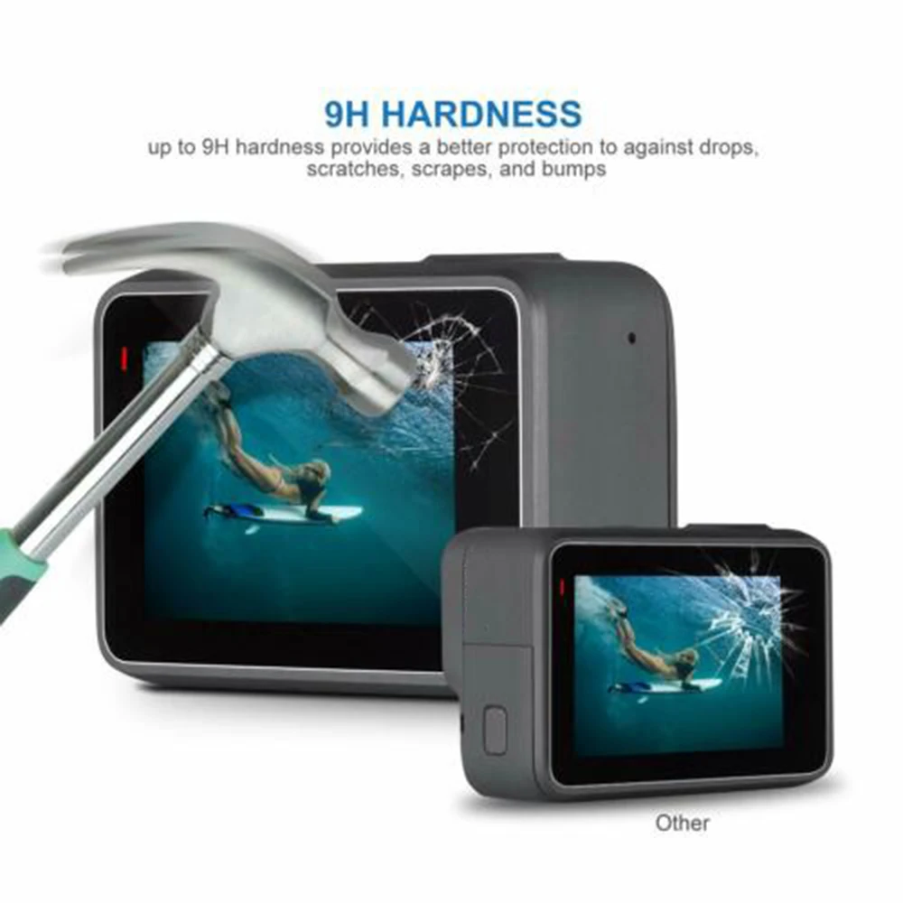 

For GoPro Hero 7 Sports Camera Upgraded Lens + Screen Protector Kit For GoPro Hero 7 White / Silver Action Camera Accessories