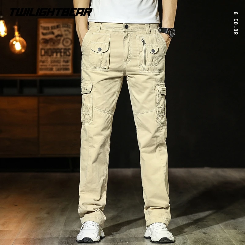 Marka erkek kargo pantolon erkek pantolon yüksek kaliteli pamuk çoklu  cepler artı boyutu tulum pantolon erkekler rahat pantolon 29 44 BF29|Kargo  Pantolonlar| - AliExpress
