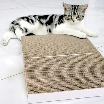 

Home Folding Sleeping Grinding Claws Plate Bed Corrugated Paper Pad Gift Toy Pet Cat Scratch Board Multifunction Play